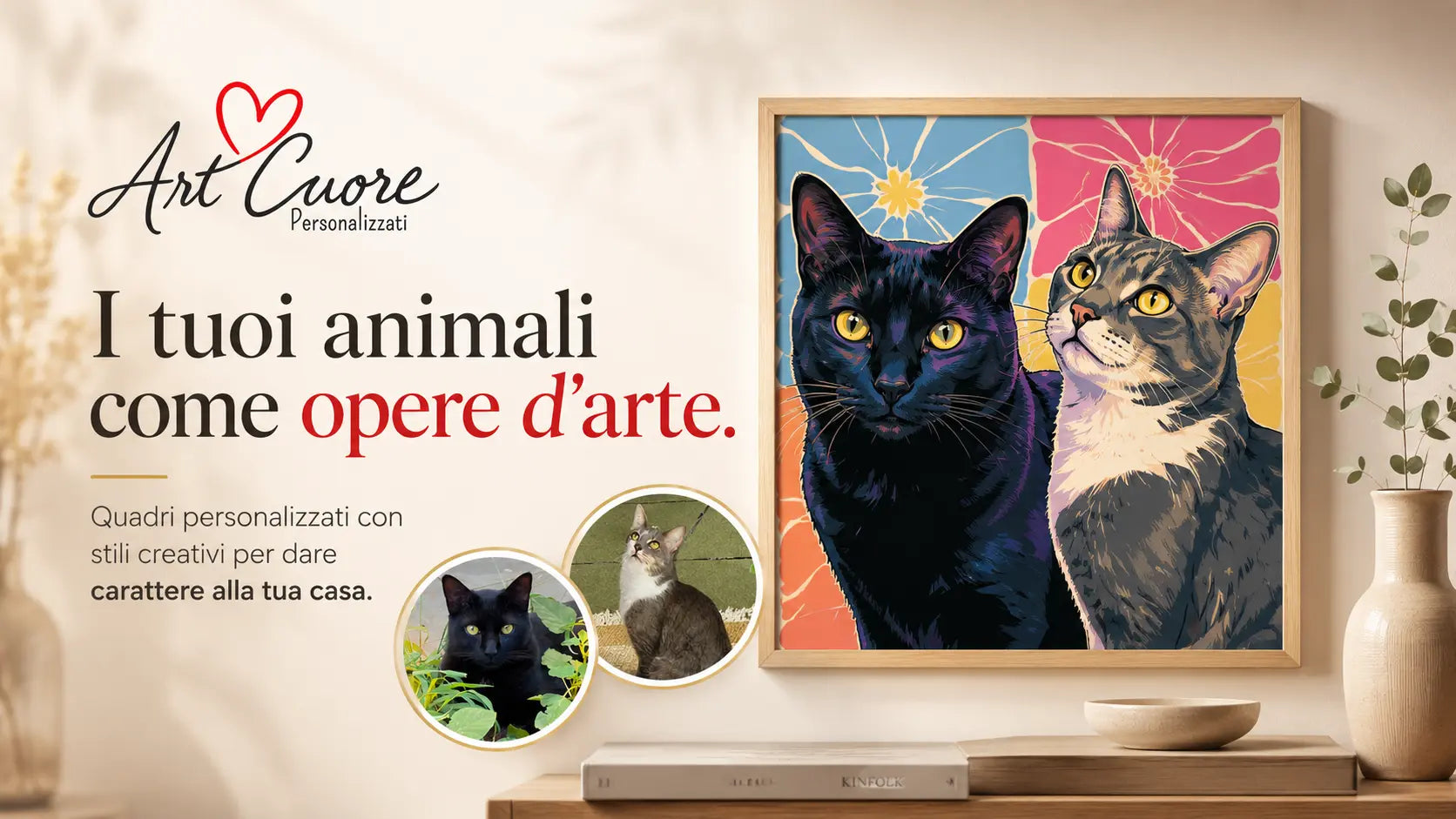 Ritratti di gatti in stile pop art