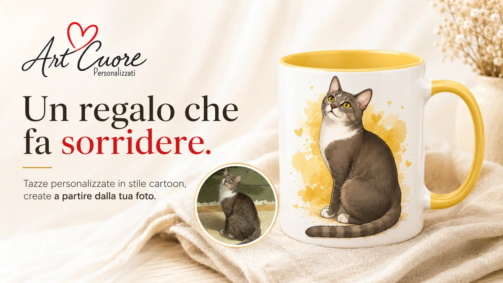 Tazza personalizzata in stile cartoon